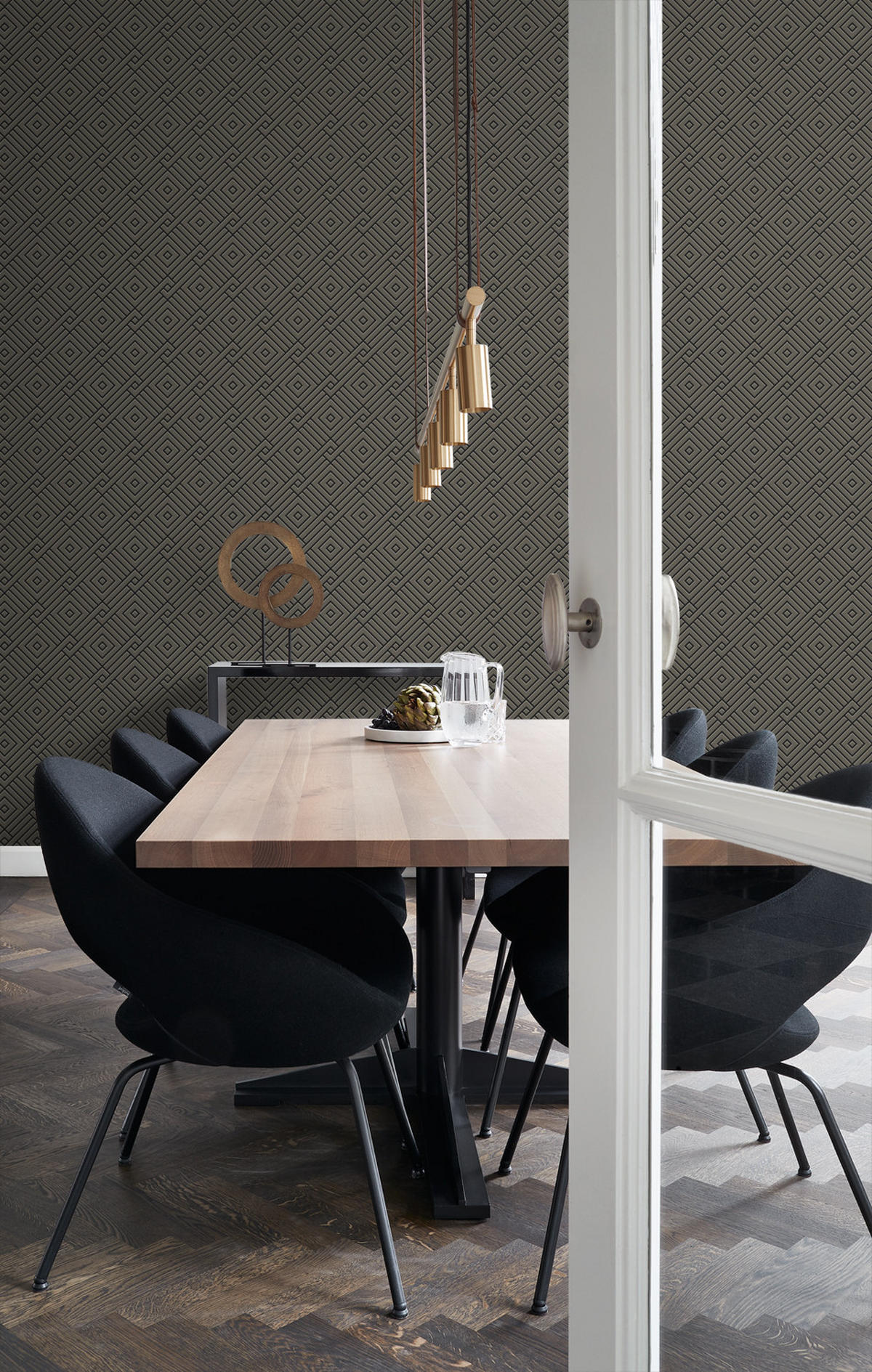 TAPETE 3D grafisches Motiv 50 x 900 cm - Grau, Papier (50/900cm) - Origin Wallcoverings