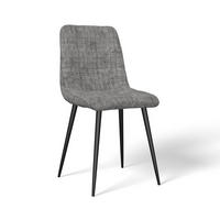STUHL Mino Hellgrau Webstoff Gepolstert - Hellgrau, Holz (46/88/54cm) - Bessagi Home