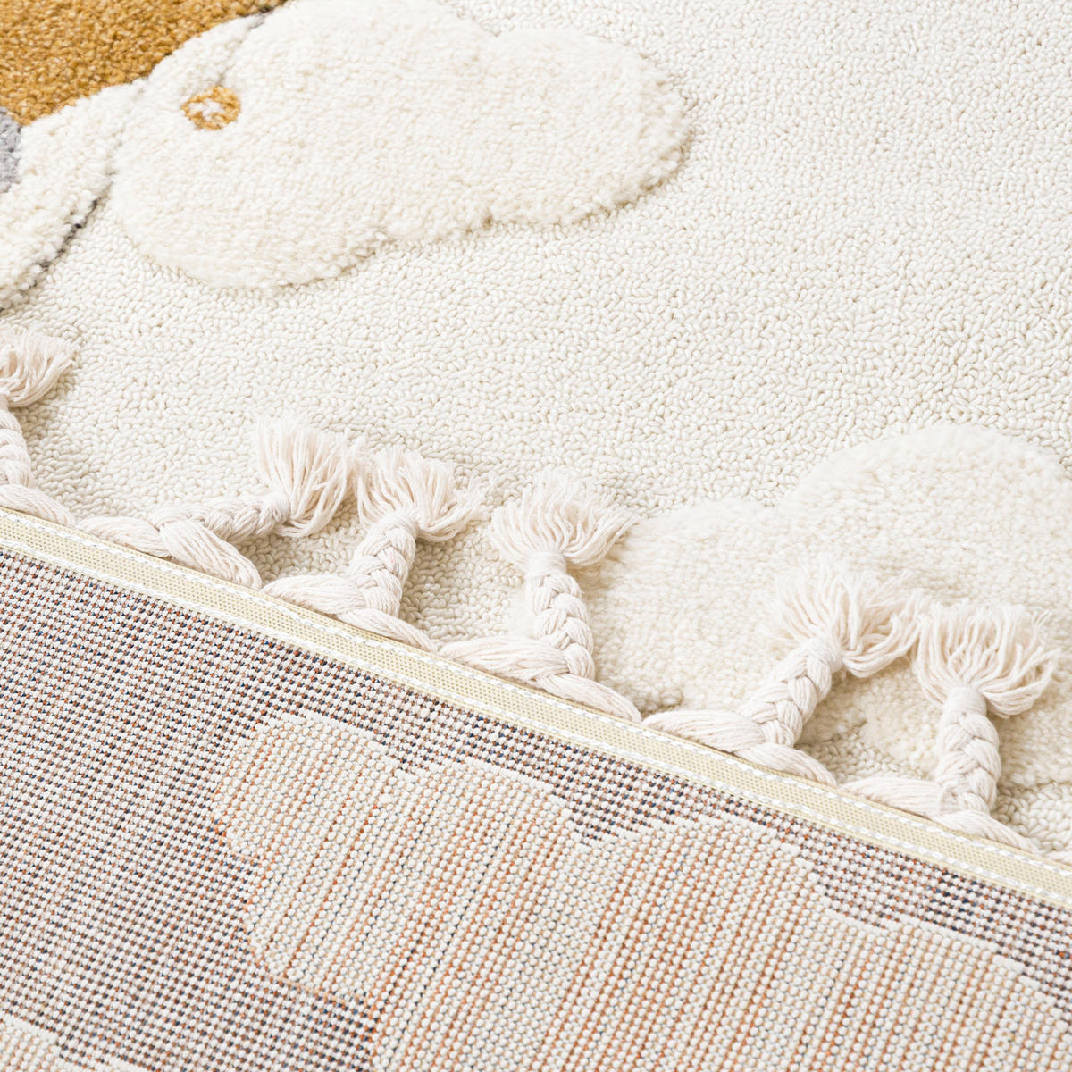 KINDERTEPPICH Beige Flugzeug - Mittelflor Rechteckig Weich 120 x 170 cm - Multicolor/Creme, Textil (120/170cm) - Mazovia