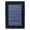 TEPPICH Hochflor einfarbig mit Bordüre Polypropylen Wohnzimmer Marineblau Läufer 100x200 - Blau, Textil (100/200cm) - KADIMA DESIGN