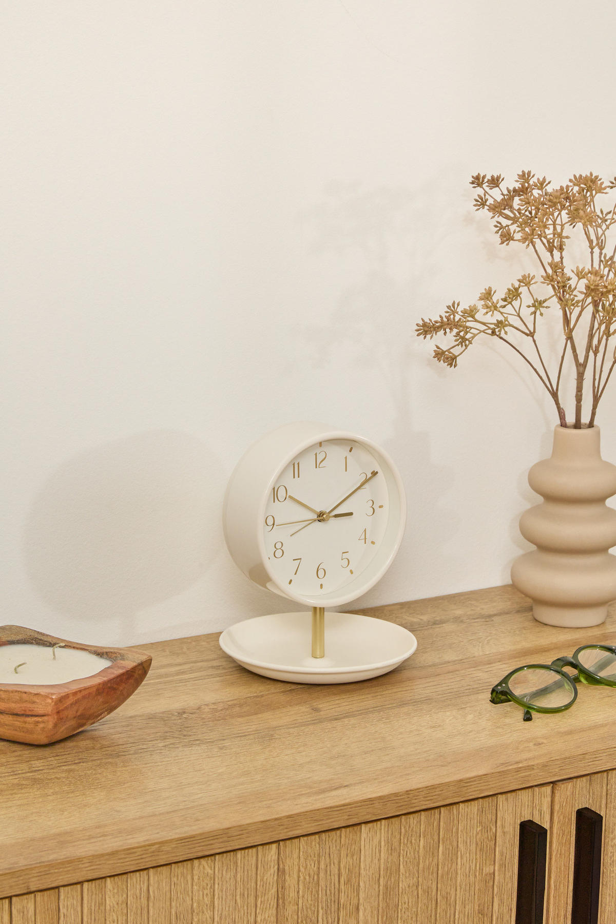 WECKER Dany 14/14/17,3 cm - Weiß, Kunststoff (14/17.3/14cm) - Atmosphera Createur d´interieur