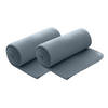 FLEECEDECKE 2er Set grau 130/160 cm Kettelrand Anti-Pilling - Grau, Textil (130/160cm) - wometo