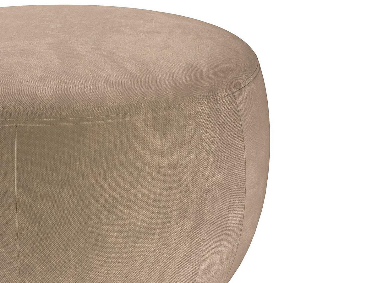 SITZHOCKER - 1 Person - Stoff, Samt - Taupe - SIRAYO - Taupe, Textil (56/36/56cm) - Vente-Unique