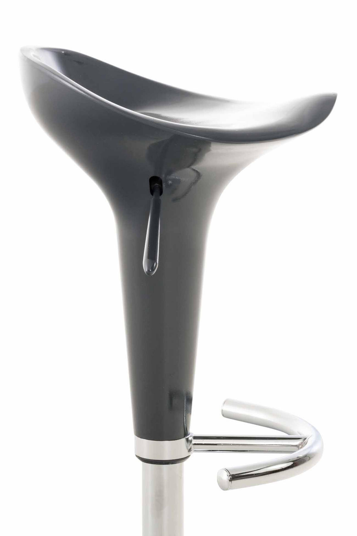 BARHOCKER Kunststoff Grau - Chromfarben/Grau, Kunststoff/Metall (37/87/37cm) - CLP
