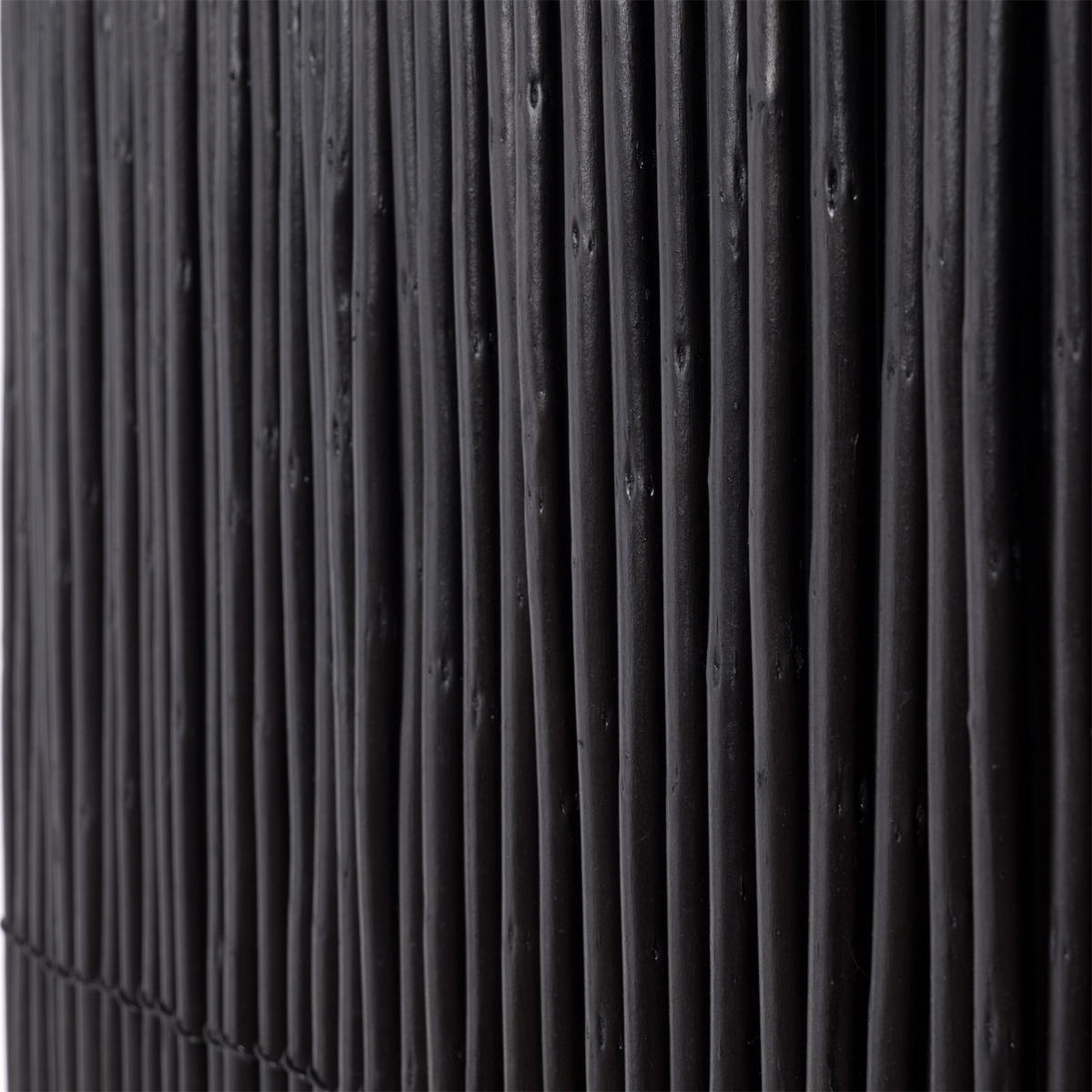 RAUMTEILER Nature 3-tlg. Weidenholz schwarz - Schwarz, Naturmaterialien (120/165/3cm) - DESIGN DELIGHTS