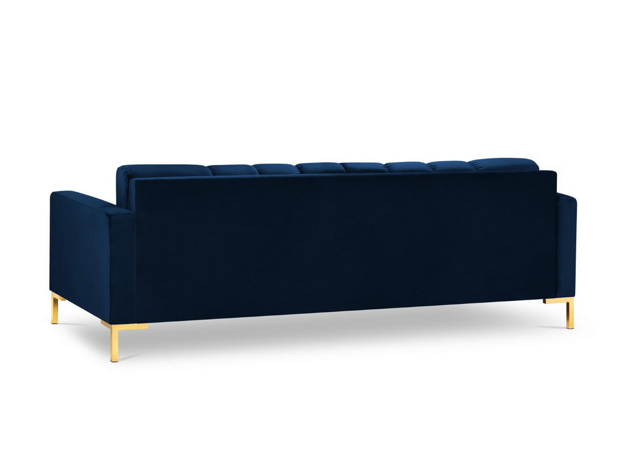 SOFA Mamaia aus Samt königsblau 4 Sitzplätze - Blau, Textil (92/75/217cm) - Micadoni