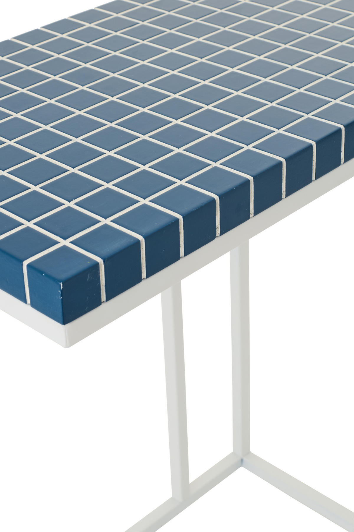 BEISTELLTISCH RECHTECKIG Blau - Blau, Metall (47.5/29.5/60.5cm) - J-Line