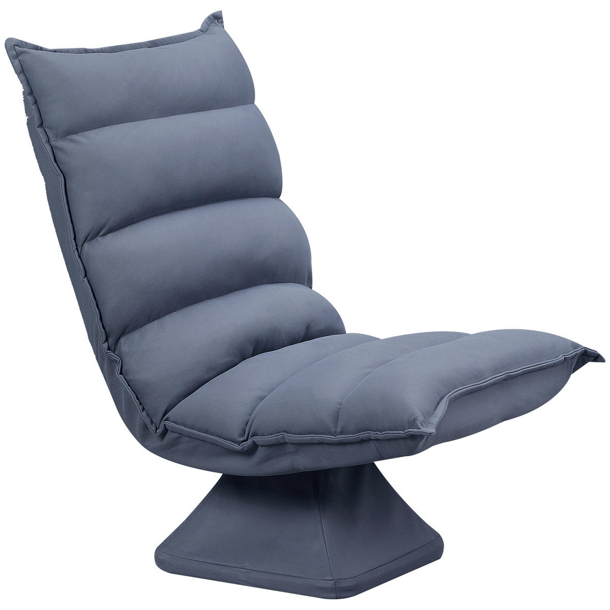 SESSEL DE-06623 drehbar, neigbare Rücklehne, Lederoptik, Stahlrahmen Grau - Grau, Textil/Metall (70/95/62cm) - ComfortXL