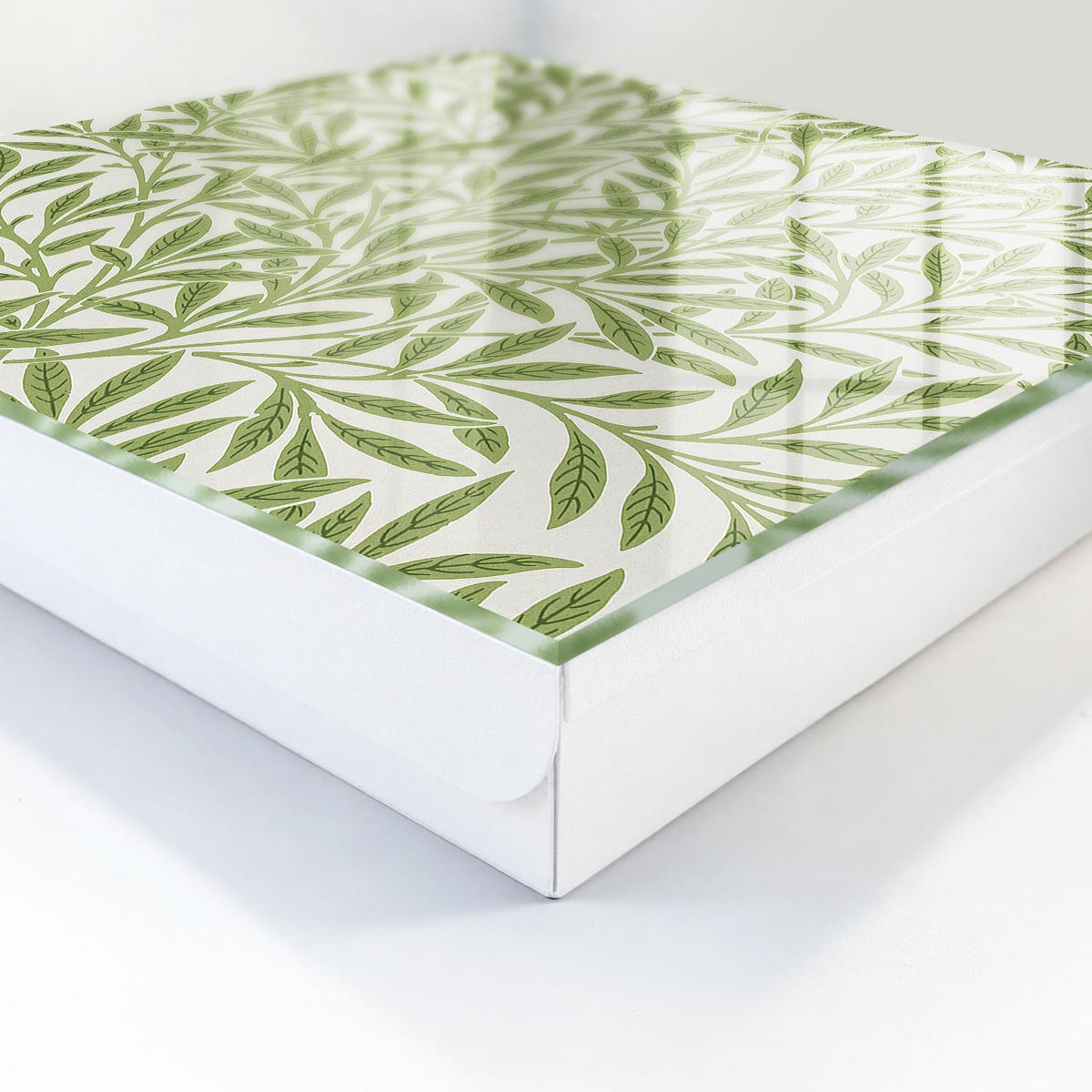 SCHLÜSSELBOX Weiß 30x30 cm – Türöffnung nach rechts - Grüne Natur - Grün, Metall (30/30/5cm) - TULUP