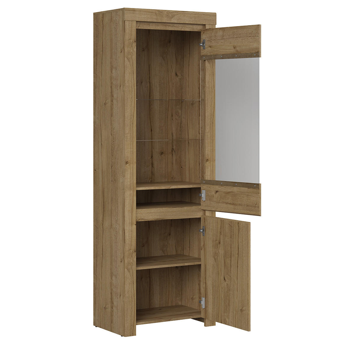 VITRÍNA Hella Dřevo - hnědá, kompozitní dřevo (68/203/42cm) - Petits-meubles