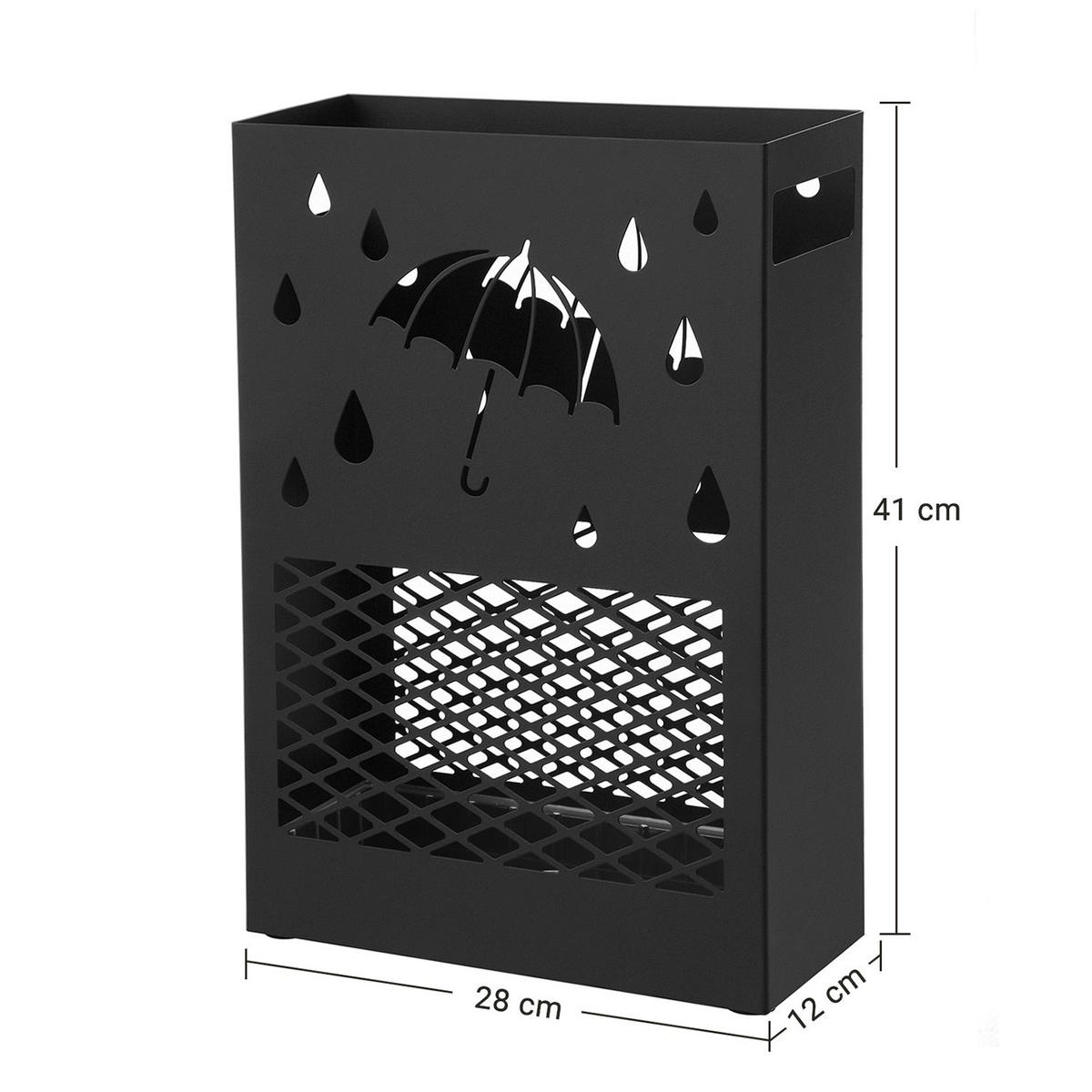 REGENSCHIRMSTÄNDER - Schwarz, Metall (12/41/28cm) - Hansiro
