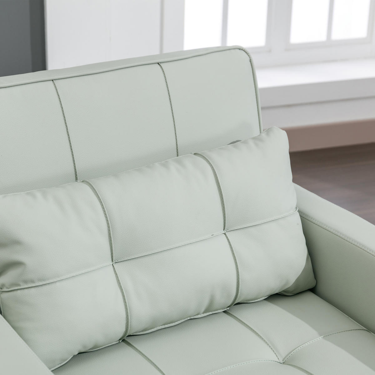 SCHLAFSESSEL DE-35007 3-in-1 mit USB und Getränkehaltern Hellgrün - Hellgrün, Metall (87/84/74cm) - ComfortXL