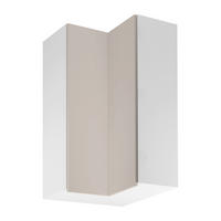 ECKHÄNGESCHRANK G60N2 – Sorento Weiß Beige – L-Form für den Innenwinkel – Weiß / Beige - Beige/Weiß, Holzwerkstoff (60/100/60cm) - ROYAL24_MARKT