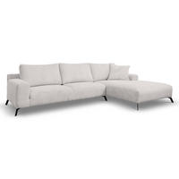 ECKSOFA Aspen in L-Form, Coach Farbe: Beige, Cordstoff, Ottomane Rechts - Beige, Textil (312/187cm) - VENASI MÖBEL