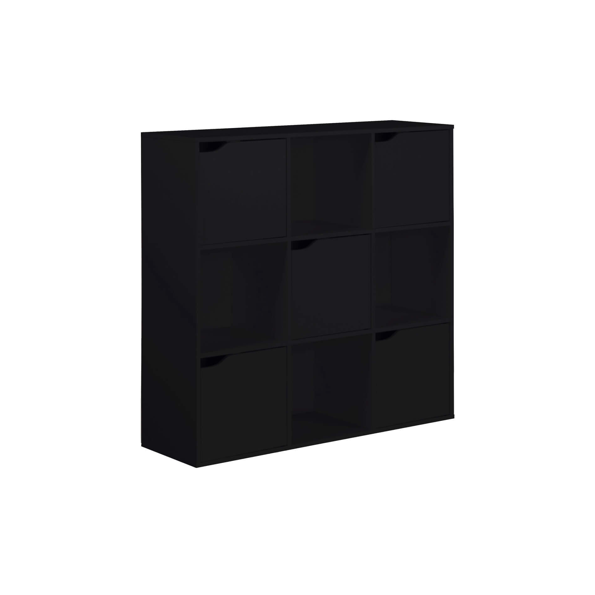 Mobili Rebecca Bücherregal Schwarz 90x90x30 cm