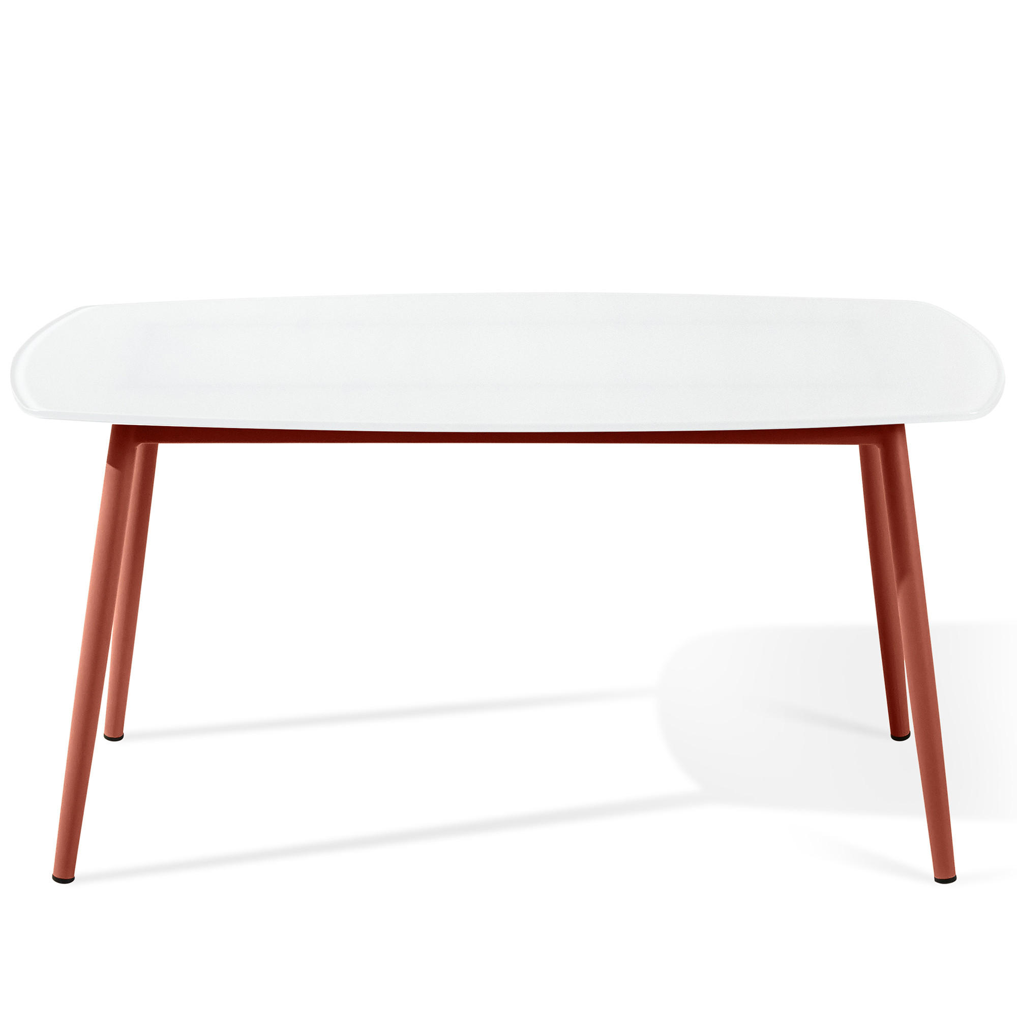 Konsimo® Gartentisch Weiß 90x43x45 cm