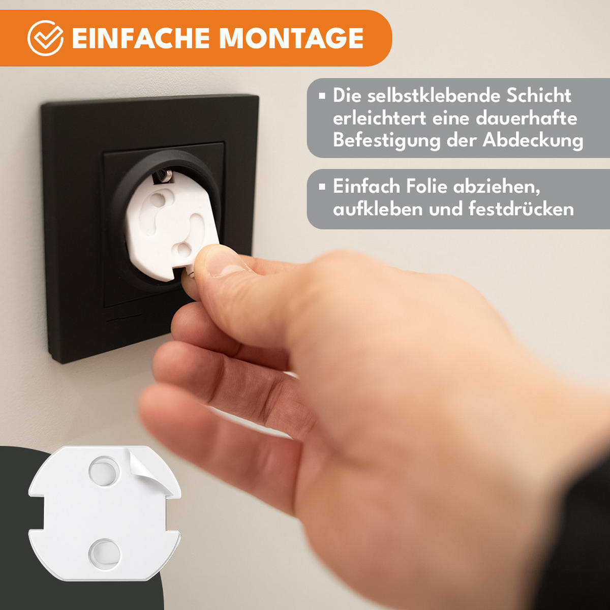 KINDERSICHERUNG Steckdose Set 20 Stück - Weiß, Kunststoff (5/5cm) - KRUMAD