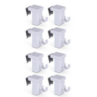 KLEMMTRÄGER für Cafehausstangen 8er Pack - Weiß, Kunststoff (2/4/4cm) - Bestlivings