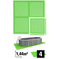 POOLMATTEN 1,59m² 4 EVA Matten 62 cm Grün - Grün, Kunststoff (62/62cm) - eyepower