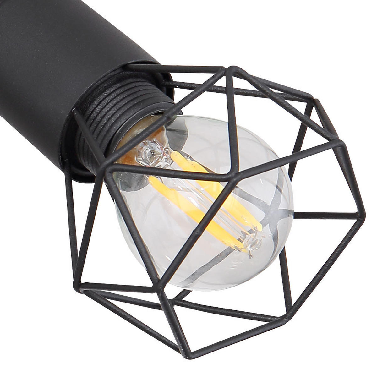 DECKENLEUCHTE Metall Schwarz schwenkbar - Schwarz, Metall (23/23/18cm) - Globo Lighting