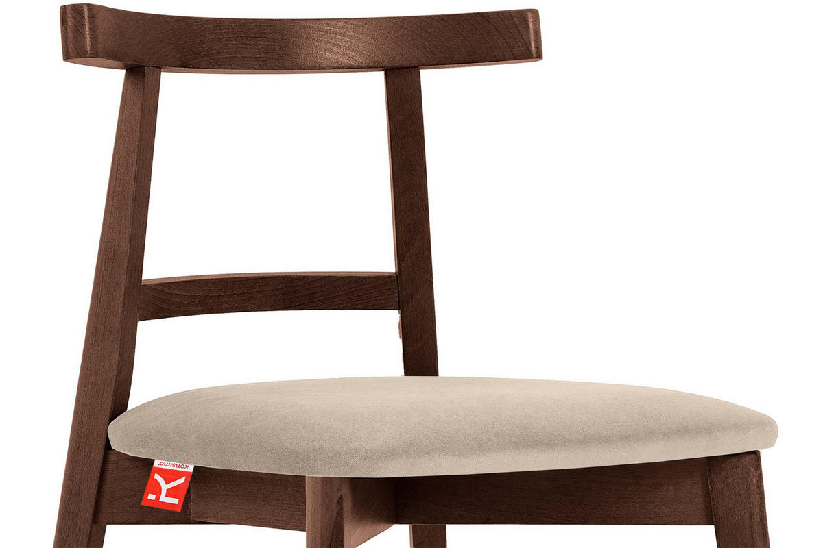 ESSTISCHSTÜHLE LILIO 2 St Vintage, Creme / mittelbraun - Creme/Braun, Holz/Textil (47/76/45cm) - KONSIMO®