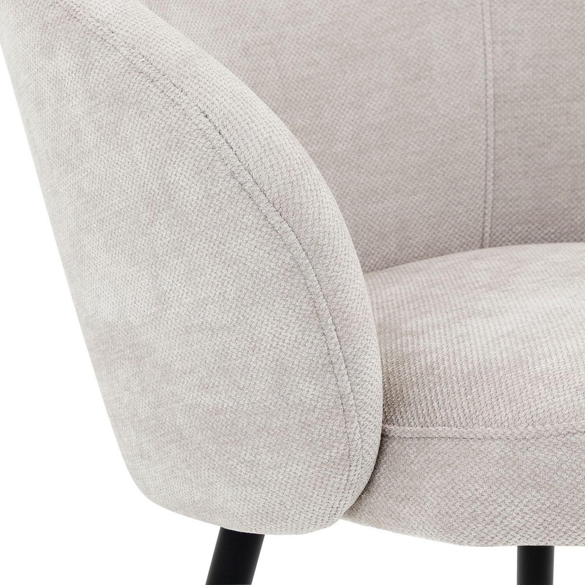 ESSZIMMERSTÜHLE KURSI 2er-Set grau - Grau, Textil (57/77/60cm) - IDIMEX