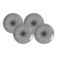 DESSERTTELLER Takeo Stripes schwarz-weiß ø 21,5 cm 4er Set - Schwarz/Weiß, Keramik (21.5cm) - Ritzenhoff Breker