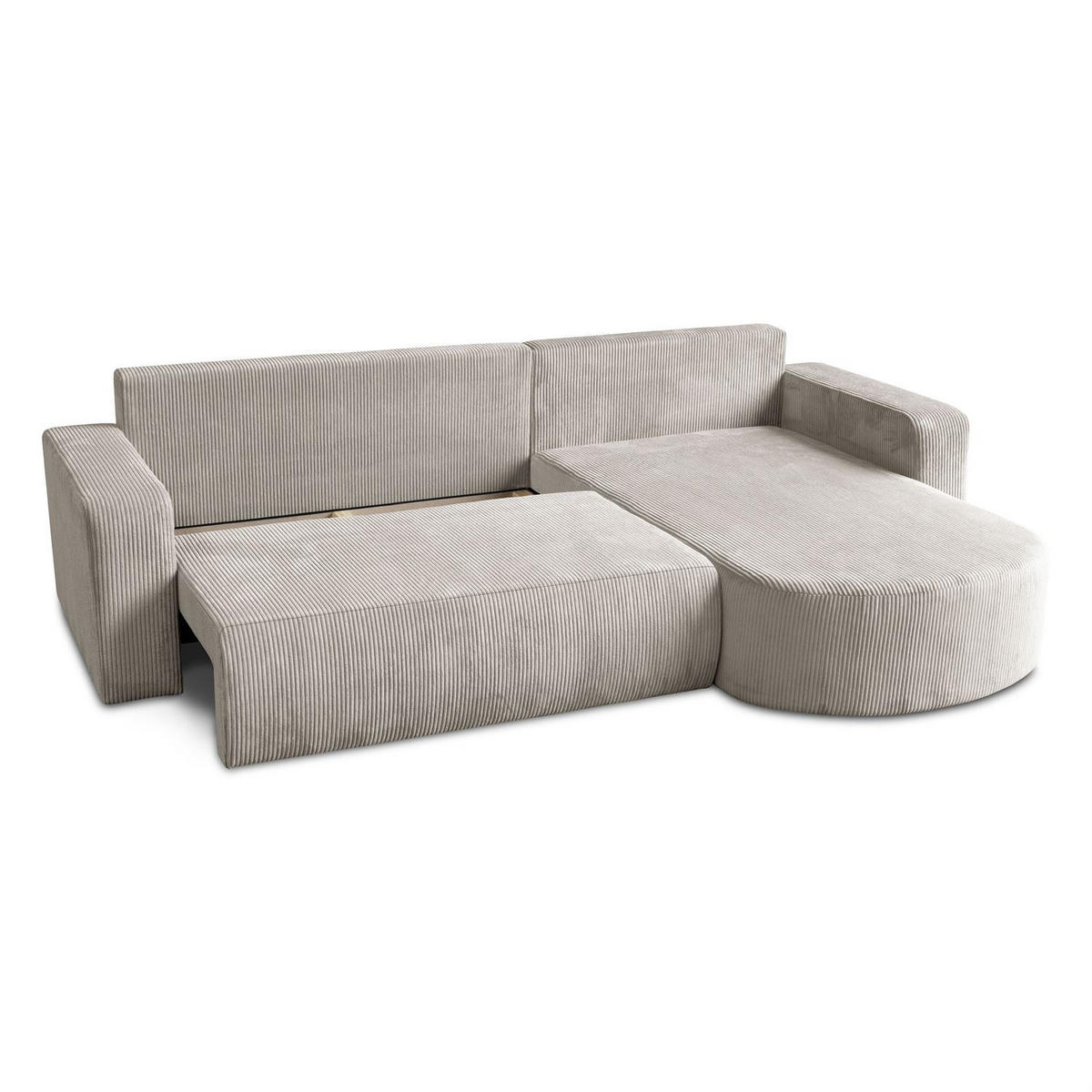 ECKSOFA SOPRANO mit Schlafunktion und Stauraum POSO 100 - Creme, Textil (271/175cm) - Lookway