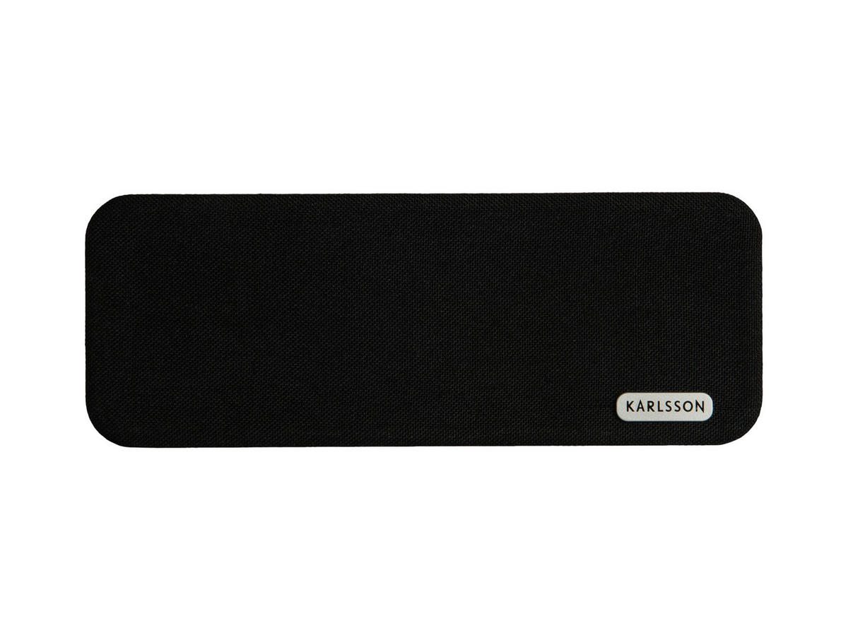 WECKER Roanne LED - Schwarz - 17,6/6,6 cm - Schwarz, Kunststoff/Textil (17.6/6/17cm) - Karlsson