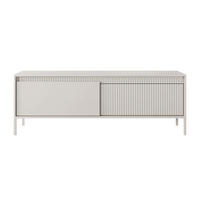 TV stolík Falsetto béžový s 3D štruktúrou čela 154/53/40 cm - béžová, kov/kompozitné drevo (153/53.4/39.5cm) - Selsey
