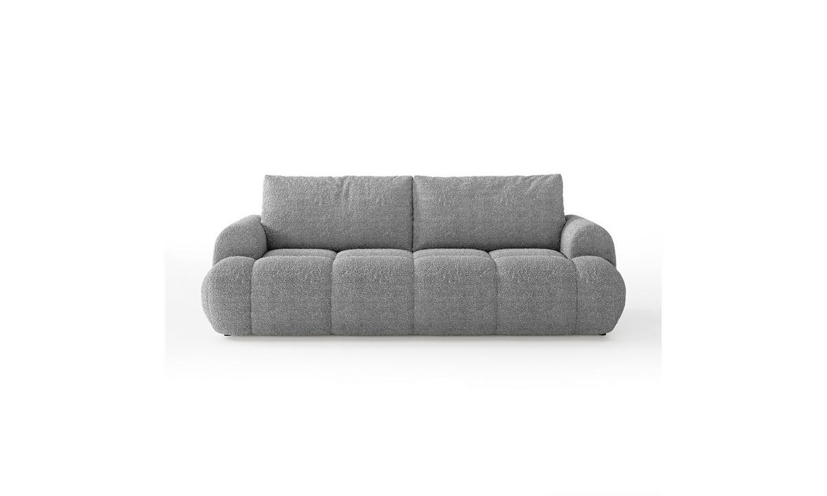 SCHLAFSOFA CORAL 250/100/85 cm mit Bettkasten Stoff Coral 75 - Grau, Textil (250/85/100cm) - Lookway