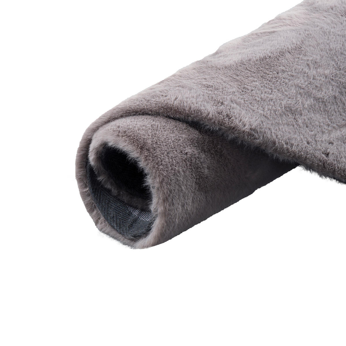 FELLTEPPICH LUXUS SUPER SOFT PLUSH RUND - Grau, Textil (80/80cm) - Pergamon