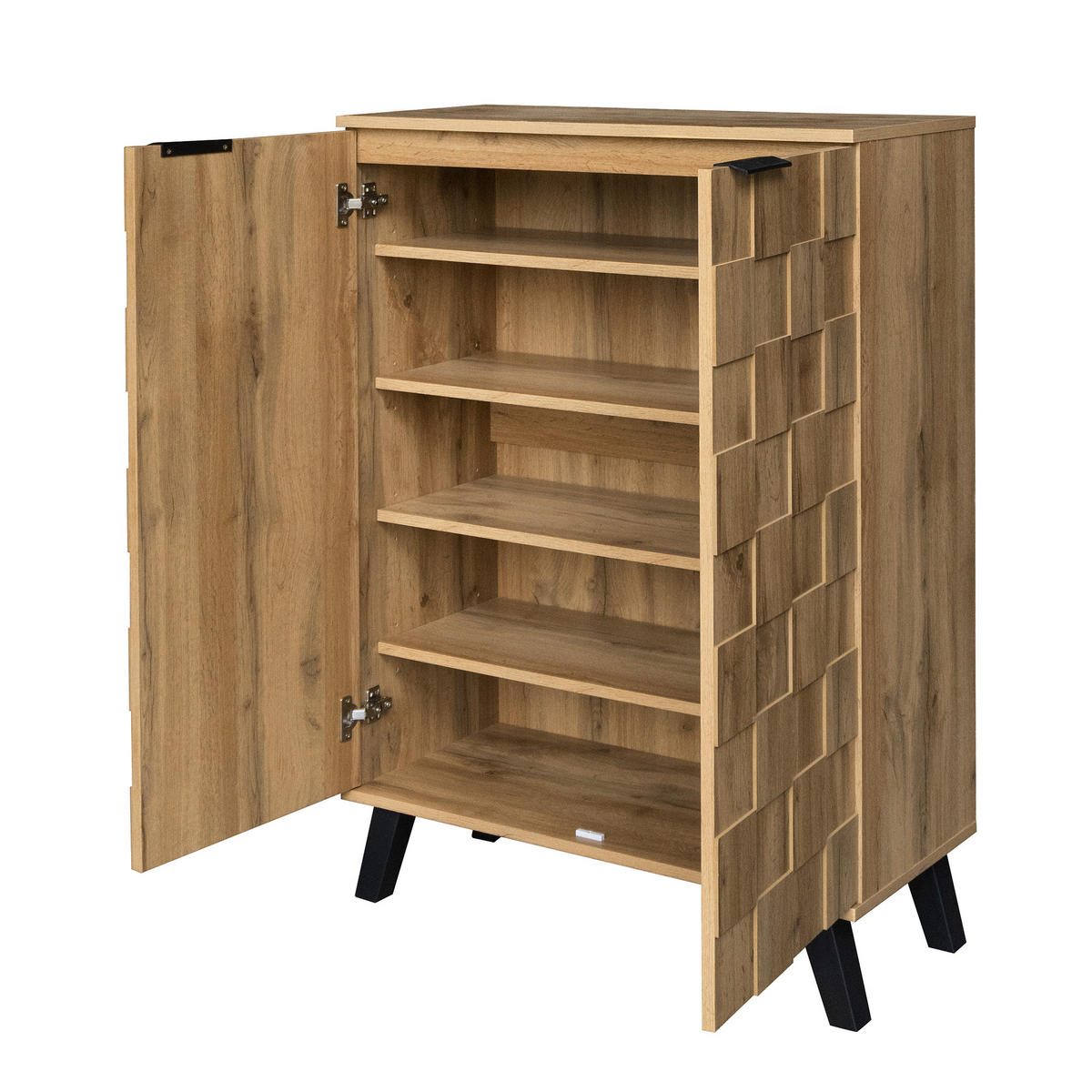SCHUHSCHRANK Holzfarbe 80.5/35/109.5 cm - Naturfarben, Holzwerkstoff (80.5/109.5/35cm) - PANGIVO