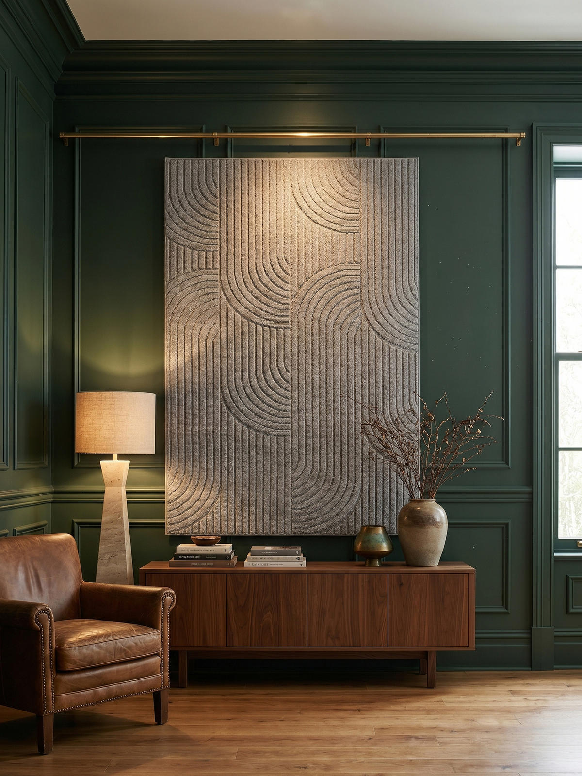 TEPPICH Flachgewebe LANGAU in Silber, mit geometrischen Bögen, 80 x 150 cm - Silberfarben, Textil (150/80cm) - KADIMA DESIGN