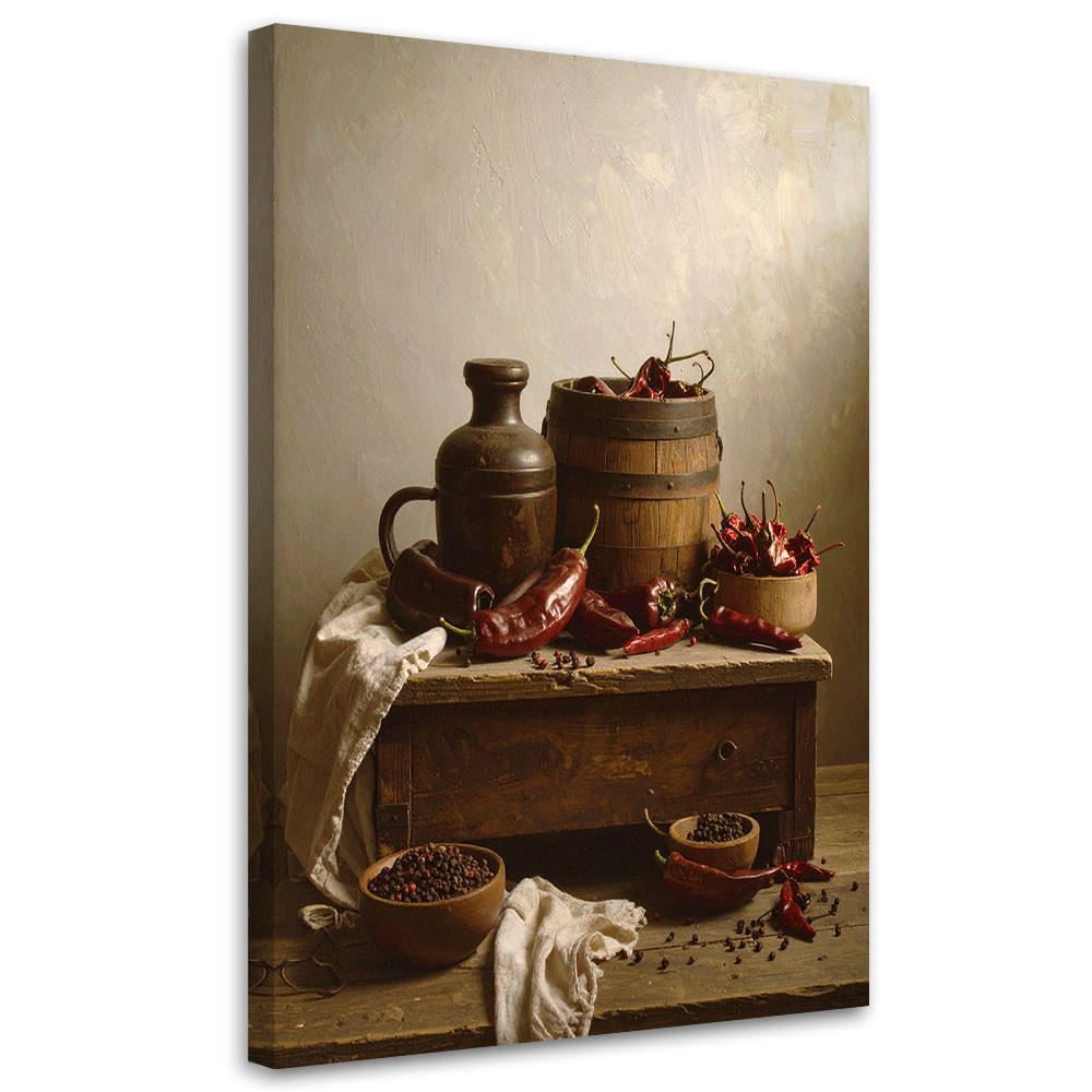 LEINWANDBILD Essen & Trinken 30x45cm - Braun, Textil (30/45cm) - Feeby