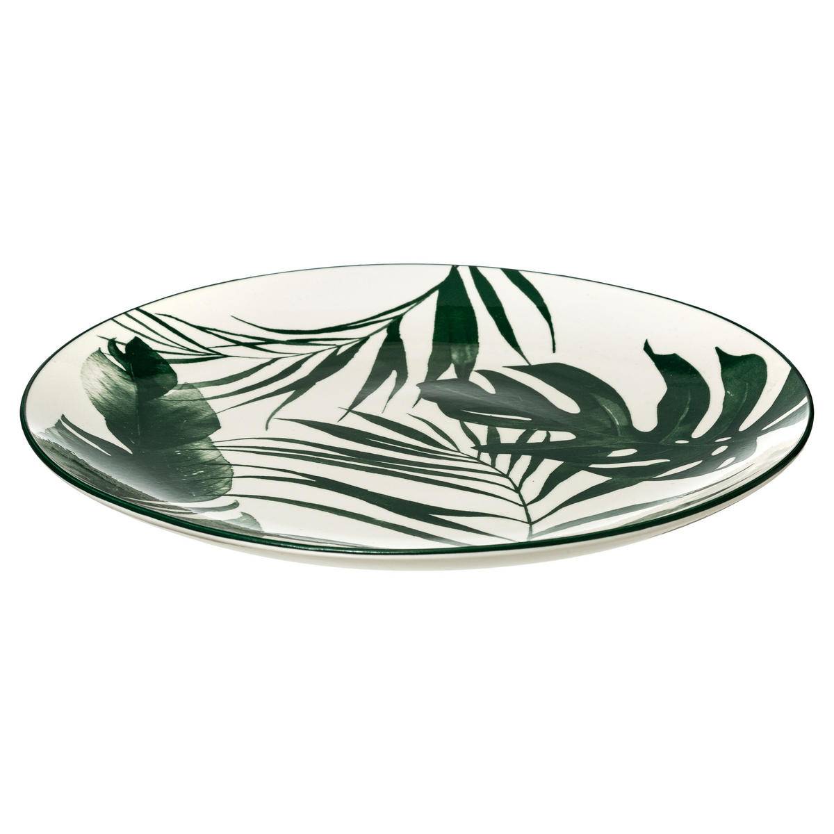 GESCHIRR-SET 18-teilig Palme Grün - Multicolor/Grün, Keramik (7/28/9.5cm) - Secret de Gourmet