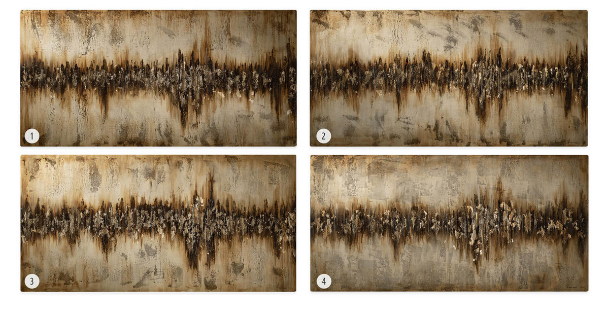 ACRYLBILD HANDGEMALT 140/70 cm - Braun, Holz/Textil (140/70cm) - KUNSTLOFT