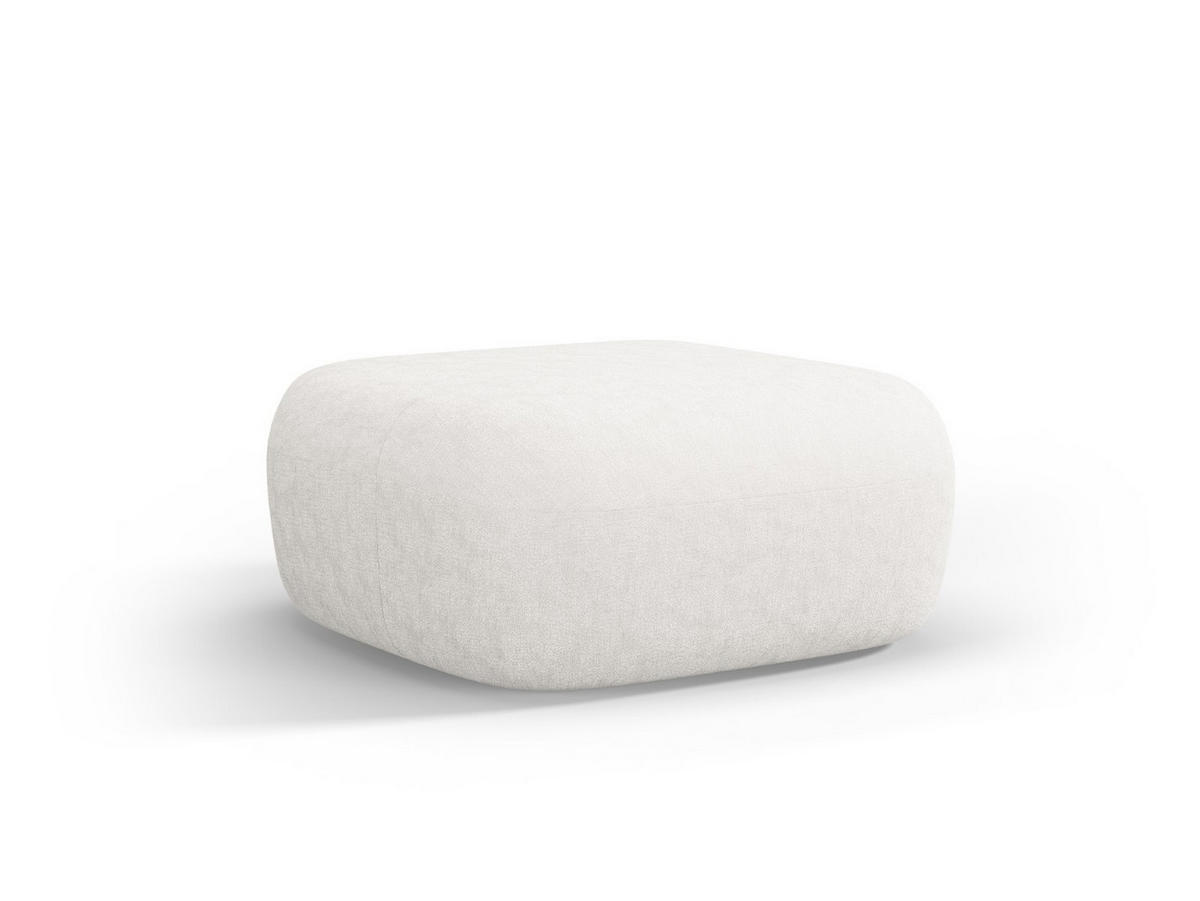 POUF Jenny aus Chenille-Stoff leichtes beige - Creme, Textil (88/40/90cm) - Micadoni