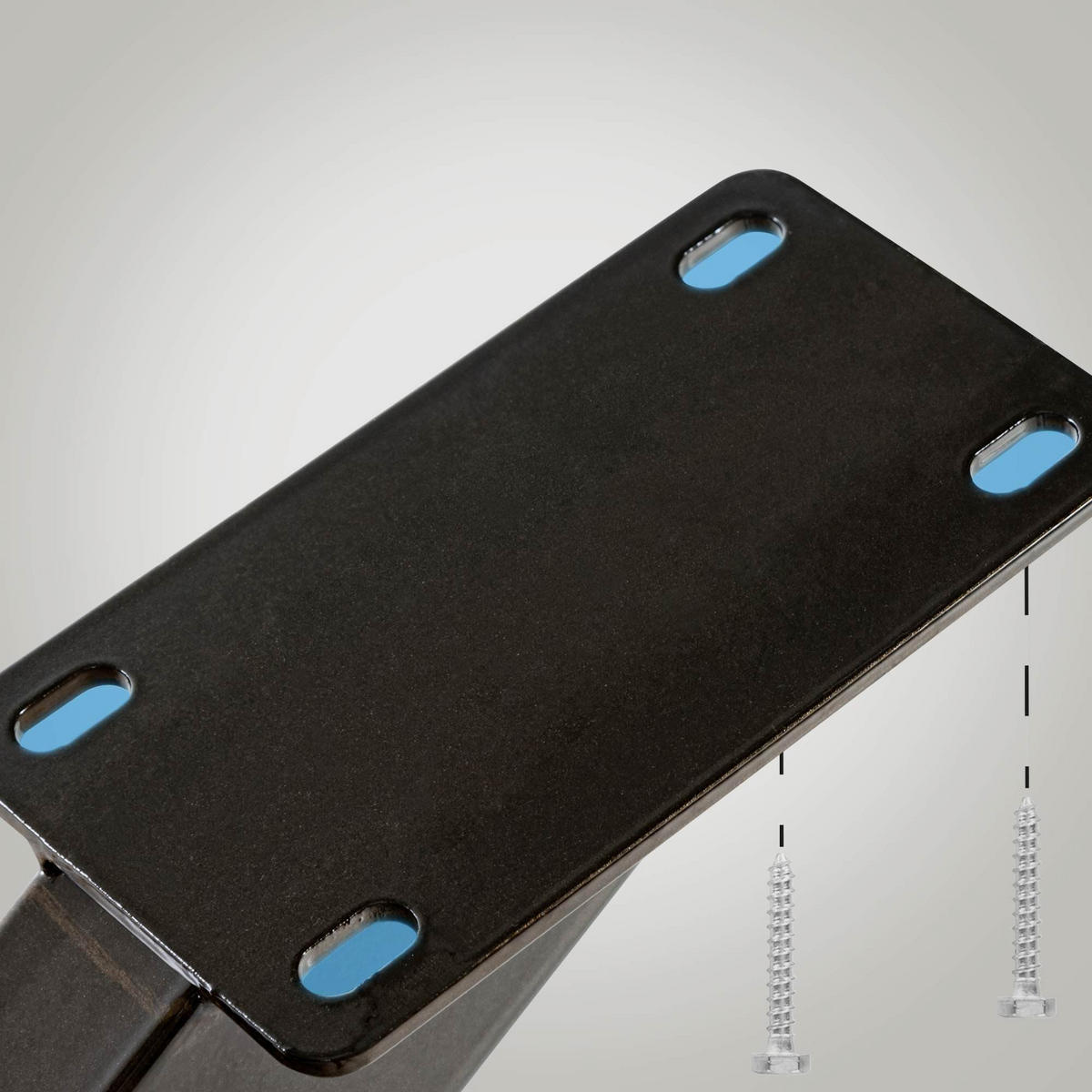 TISCHBEIN eckig 68/120/71 cm Metall industrial schwarz - Schwarz, Metall (68/71/120cm) - CLP