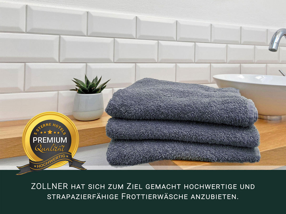 GÄSTETÜCHER, 10er-Set, 30x50 cm, 100% Baumwolle, Grau - Grau, Textil (30/50cm) - Zollner