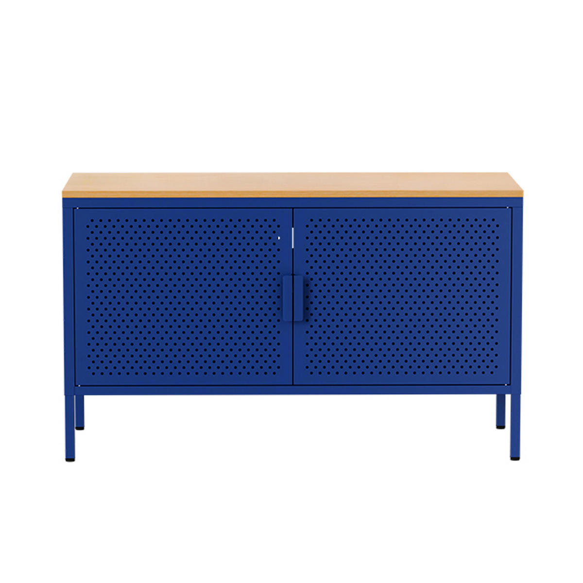 SIDEBOARD 100 cm, Dunkelblau - Blau, Metall (40/60/100cm) - Oviala
