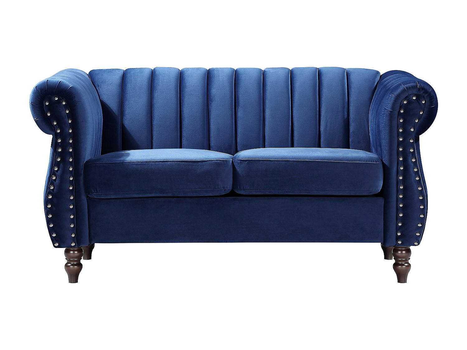 SOFA ohne Schlafmöglichkeit - 2 Personen - Samt, Stoff - Königsblau - - Blau, Textil (150/77/78cm) - Vente-Unique