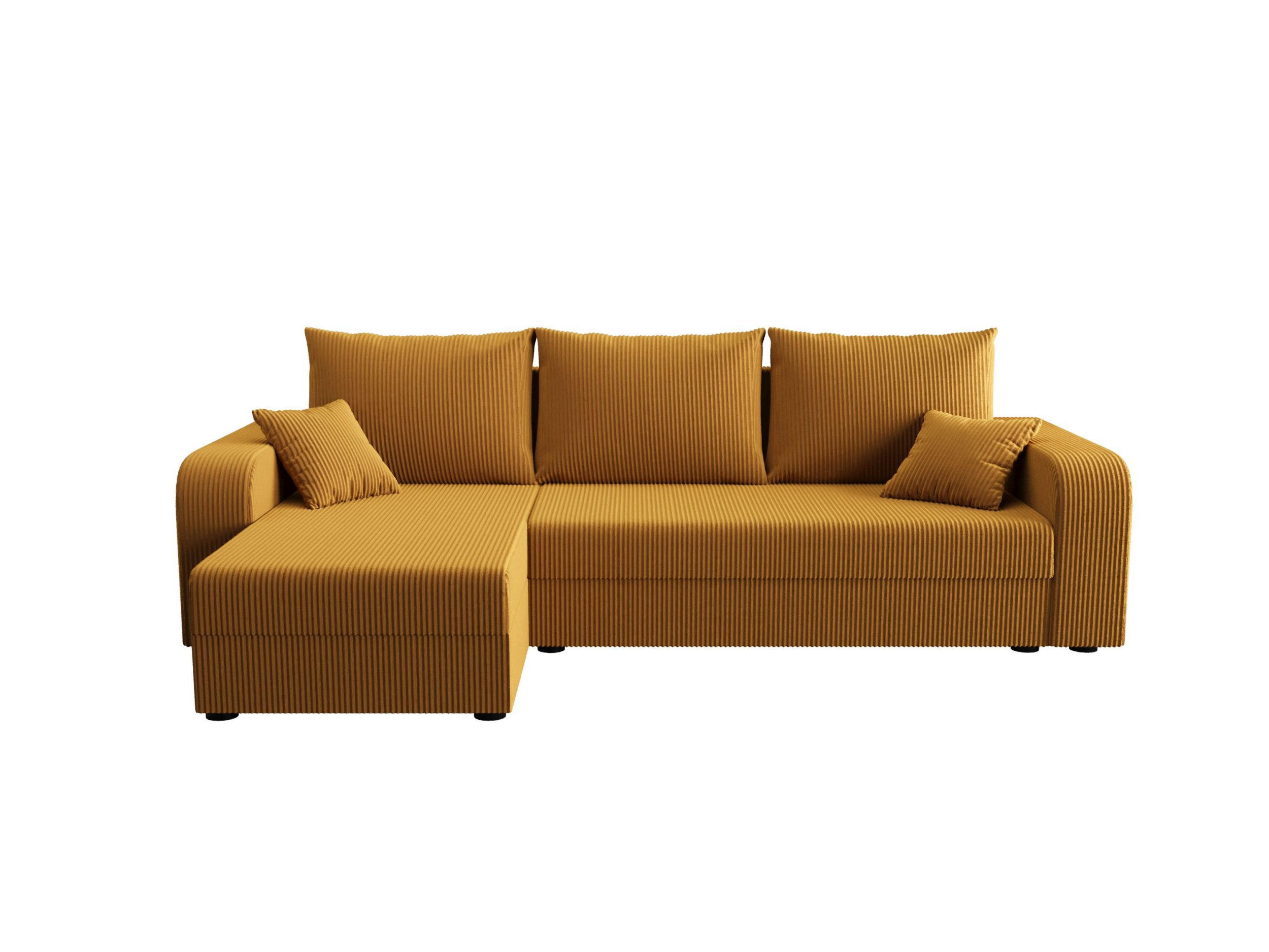 ECKSOFA HEWLET L BIS Zoom 9 Links mit Schlaffunktion - Currygelb, Textil (240/140cm) - Bedante