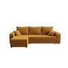 ECKSOFA HEWLET L BIS Zoom 9 Links mit Schlaffunktion - Currygelb, Textil (240/140cm) - Bedante