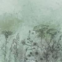 FOTOTAPETE Blumen 300 x 280 cm - Grün, Papier (300/280cm) - Sanders & Sanders