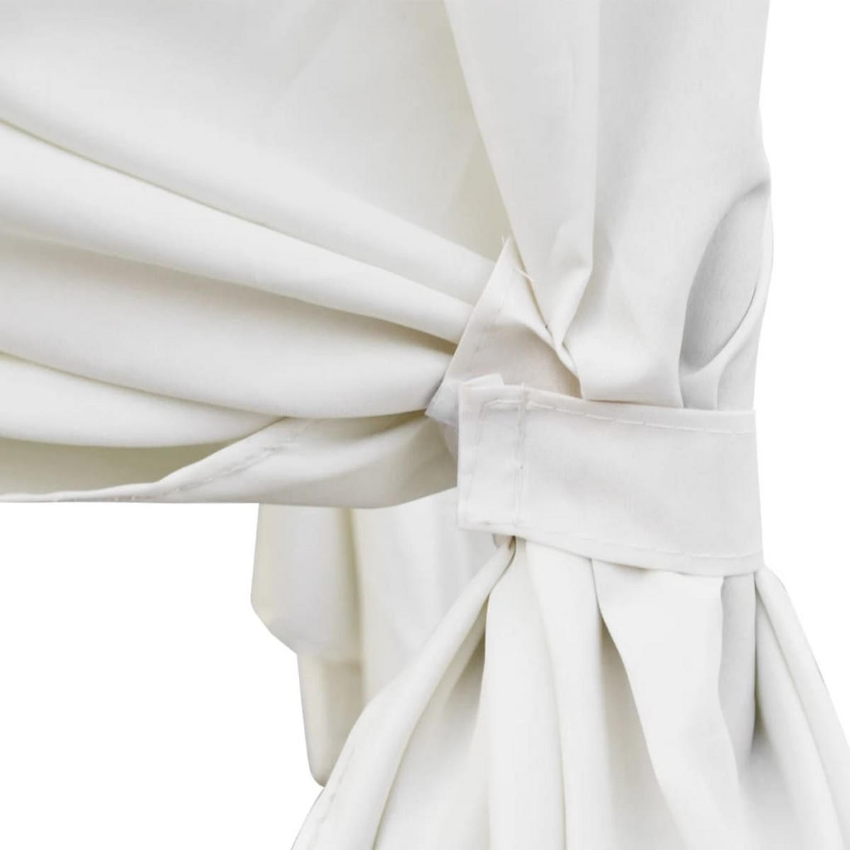 SONNENLIEGE mit Vorhängen, 197/140/180 cm, aus Poly Rattan, Schwarz - Creme/Schwarz, Kunststoff/Textil (140/180/197cm) - vidaXL