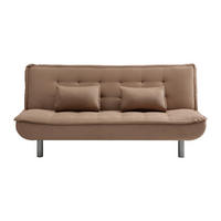 SCHLAFSOFA - 3 Personen - stoff - braun Mishan - Braun, Textil/Metall (190/89/96cm) - Vente-Unique