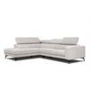 ECKSOFA MORELLO 5-Sitzer, creme - Anthrazit/Schwarz, Holzwerkstoff/Textil (158/269cm) - Courtois Laville