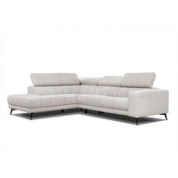 ECKSOFA MORELLO 5-Sitzer, creme - Anthrazit/Schwarz, Holzwerkstoff/Textil (158/269cm) - Courtois Laville