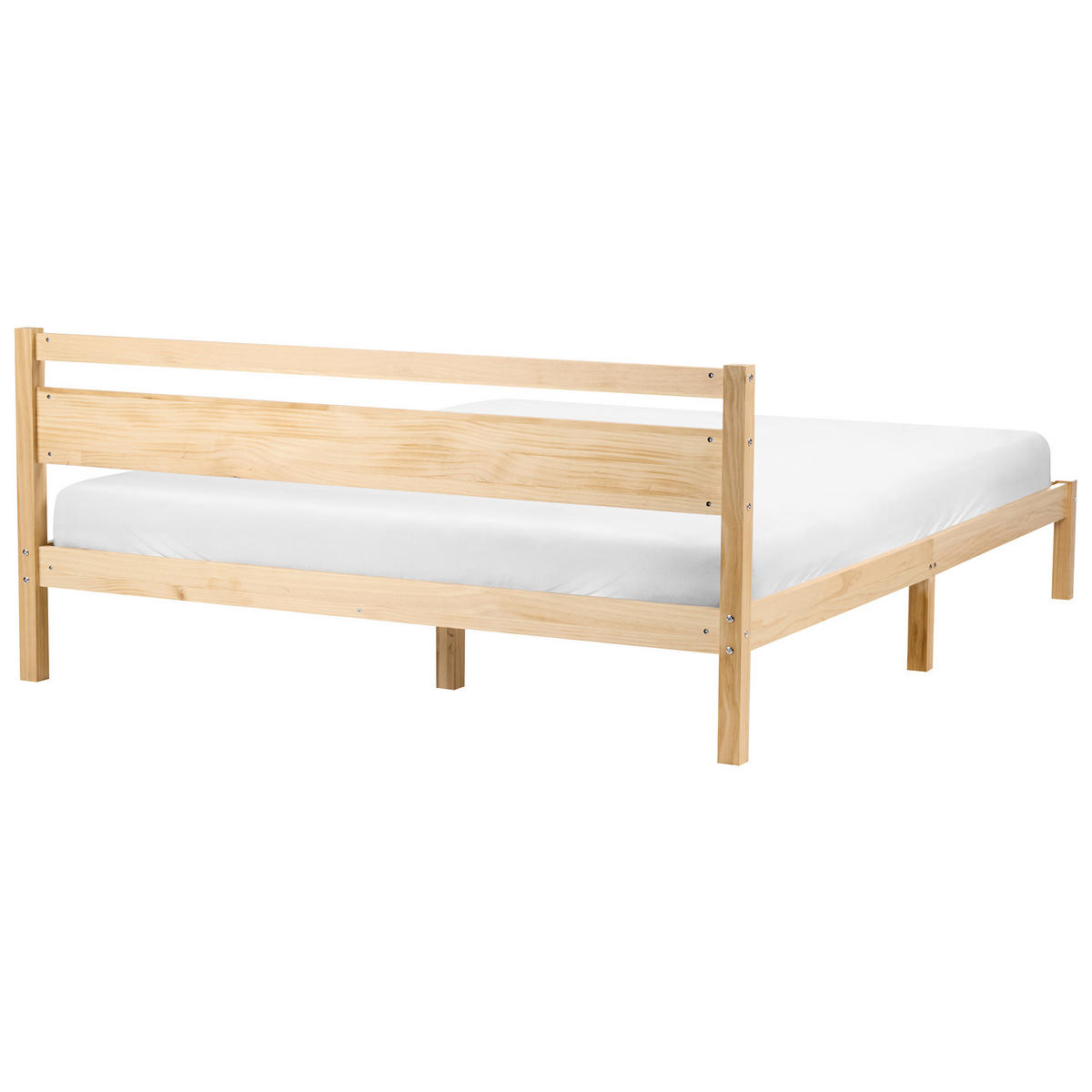 POSTEL s roštem 180/200 cm Borovicové dřevo Světle hnědá Mercurer - hnědá/světle hnědá, dřevo (180/200cm) - Beliani